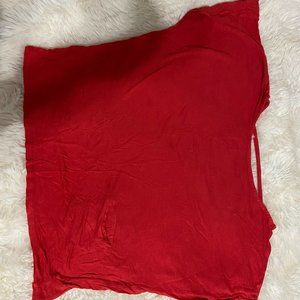 Red open back women's t shirt